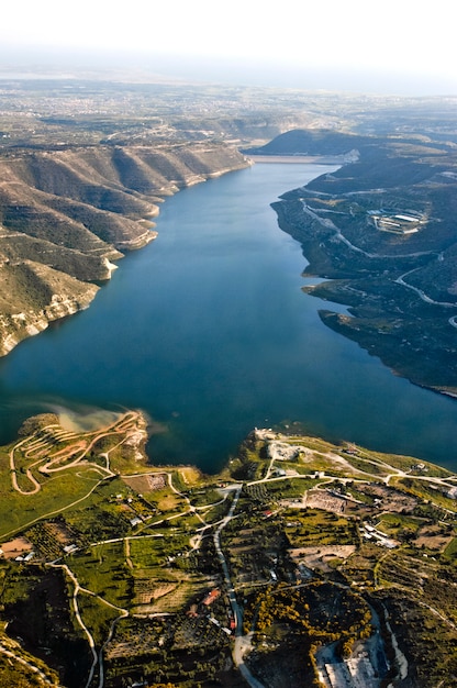 Foto grátis vista aérea em campos de fazenda