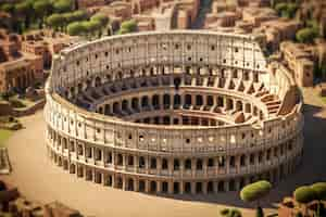 Foto grátis vista da antiga arena do colosseum romano