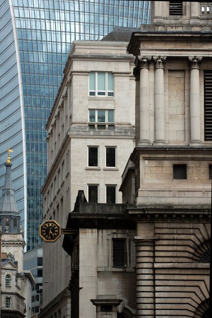 Vista da arquitetura do edifício na cidade de londres