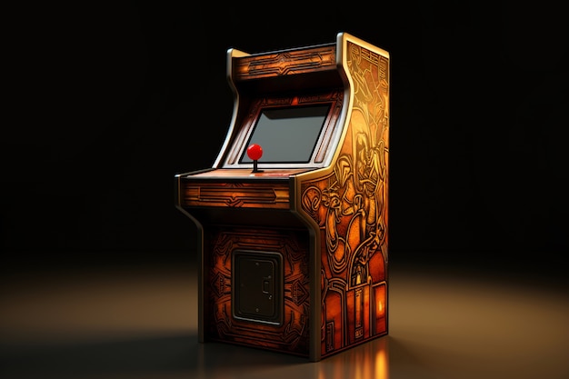 Foto grátis vista da caixa do jogo de arcade 3d
