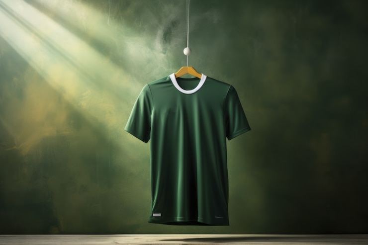 Foto grátis vista da camiseta do jogador de futebol