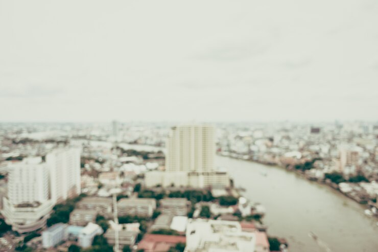 Foto grátis vista da cidade, com efeito desfocado