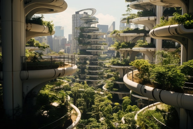 Foto grátis vista da cidade futurista