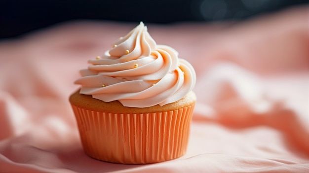 Foto grátis vista da deliciosa e doce sobremesa cupcake com glacê