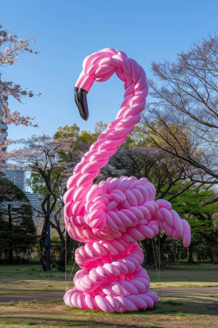 Foto grátis vista da escultura de torção de balão