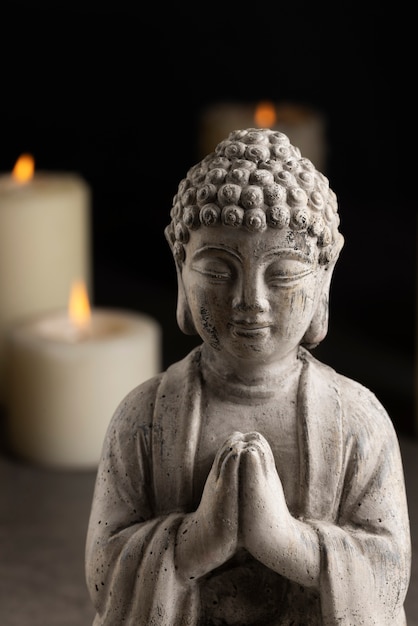 Vista da estatueta de Buda para tranquilidade