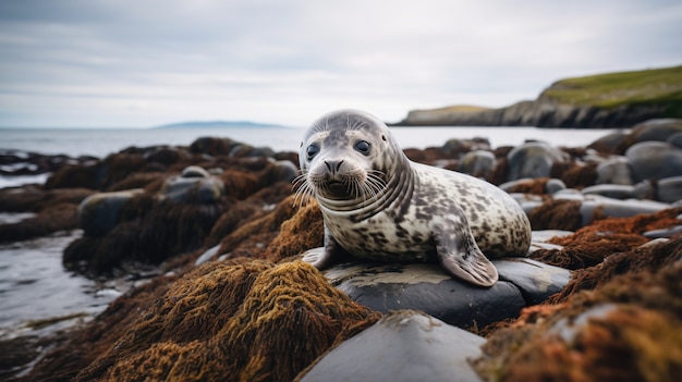 Foto grátis vista da foca selvagem