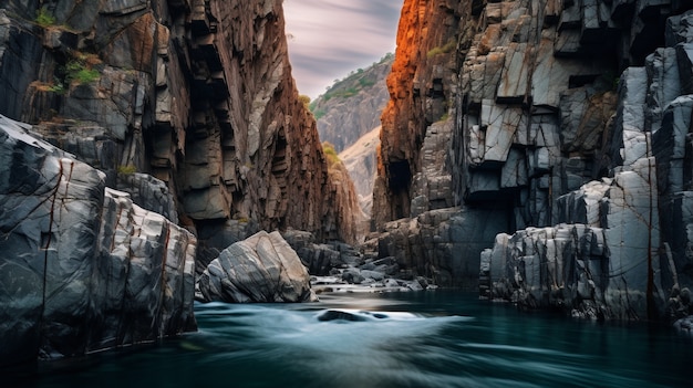 Foto grátis vista da paisagem natural com o rio