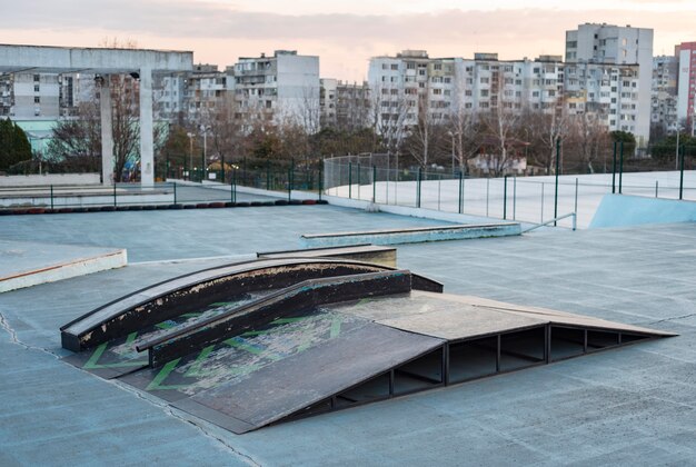 Vista da pista de skate