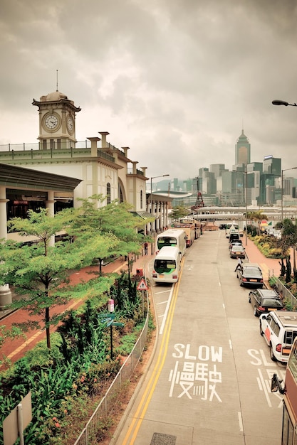 Vista da rua de Hong Kong