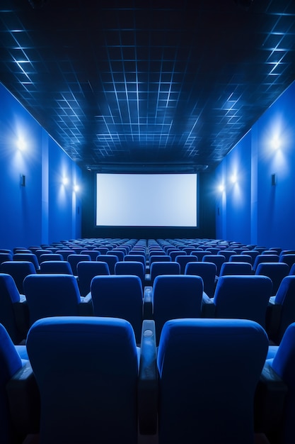 Vista da sala de cinema 3d