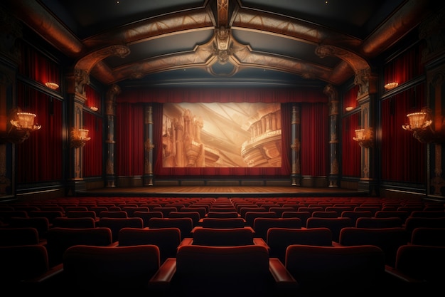 Vista da sala de cinema 3D