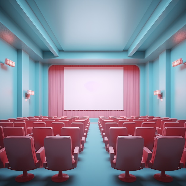 Vista da sala de cinema 3D