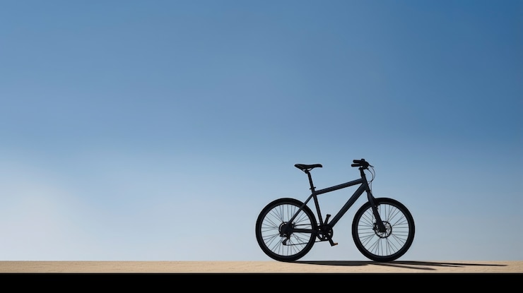 Foto grátis vista da silhueta da bicicleta