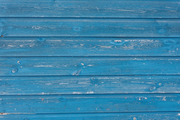 Vista da textura de madeira azul