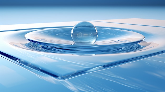 Foto grátis vista de água cristalina em 3d