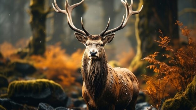 Foto grátis vista de alces selvagens na natureza