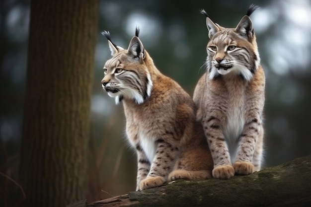 Foto grátis vista de animais lince na natureza