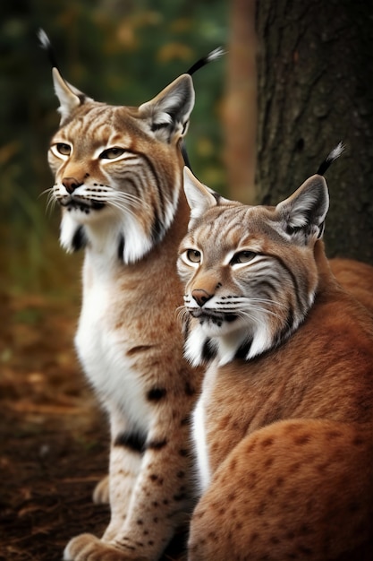 Foto grátis vista de animais lince na natureza