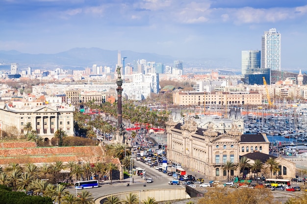Vista de Barcelona a partir do ponto alto