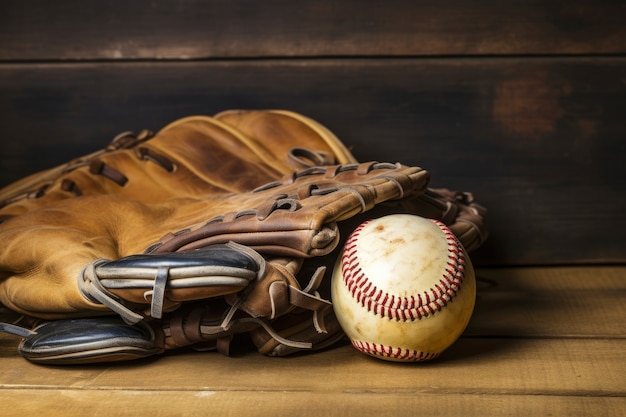 Foto grátis vista de beisebol com luva