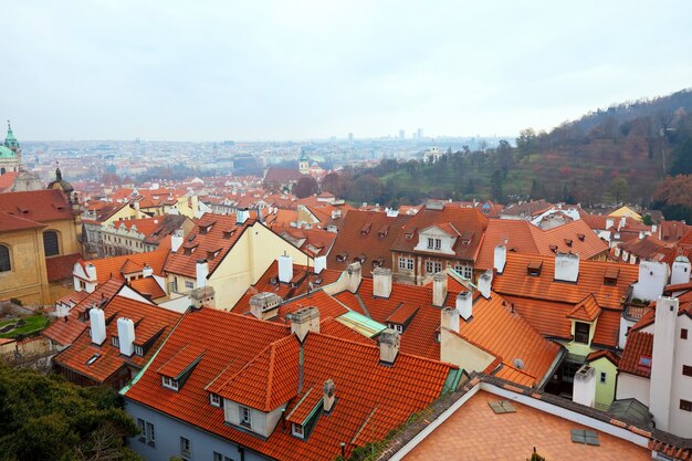 Vista de cima de Praga