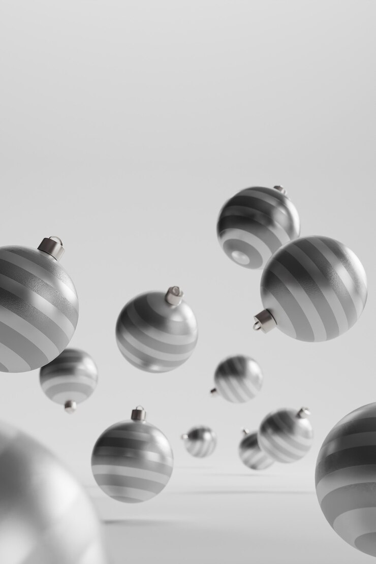 Foto grátis vista de close-up do conceito de bolas de natal