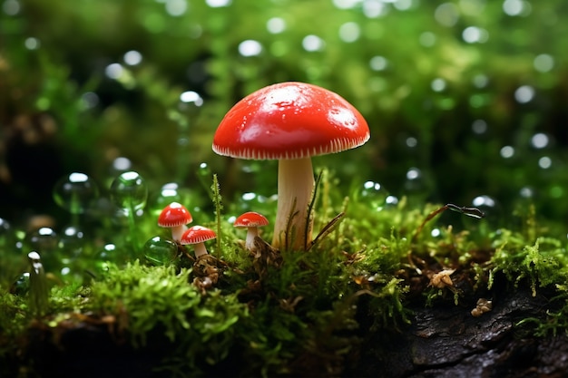 Foto grátis vista de cogumelos crescendo na natureza
