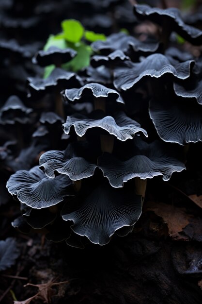 Vista de cogumelos na natureza