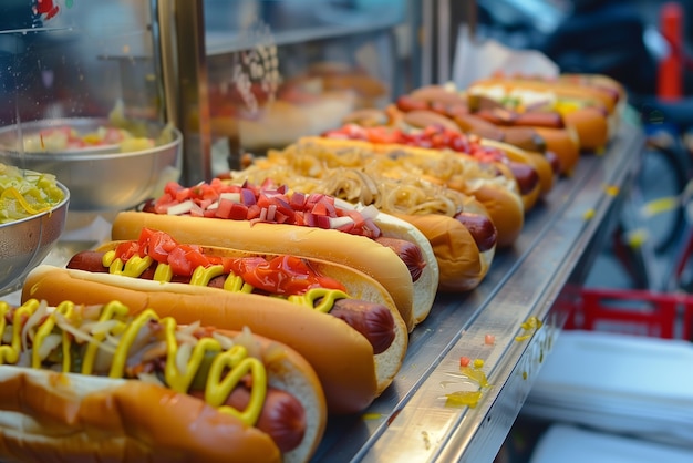 Foto grátis vista de deliciosa comida vendida nas ruas da cidade