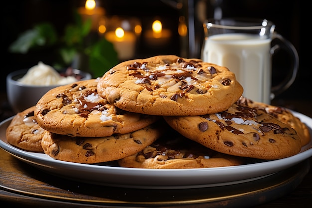 Vista de deliciosos biscoitos