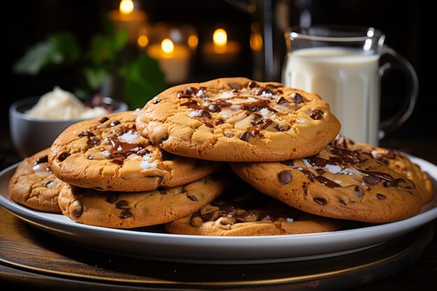 Vista de deliciosos biscoitos
