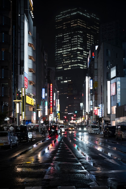 Vista de edifícios urbanos modernos