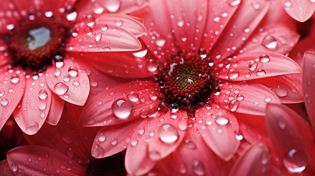 Foto grátis vista de gotas de água em pétalas de flores