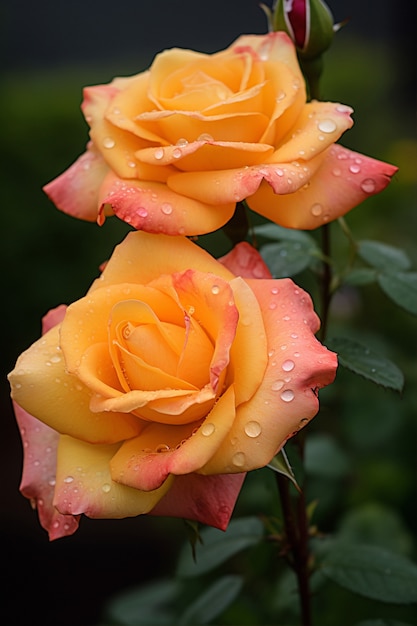Foto grátis vista de lindas flores rosas desabrochando