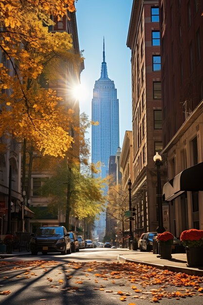 Vista de Nova York com Empire State Building