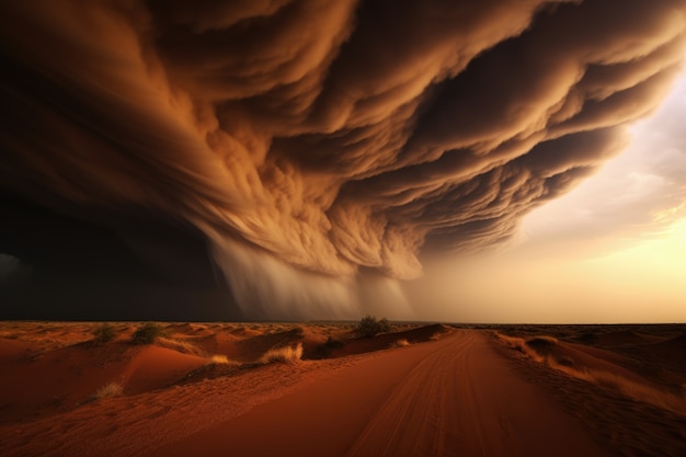 Foto grátis vista de nuvens apocalípticas escuras e tempestuosas