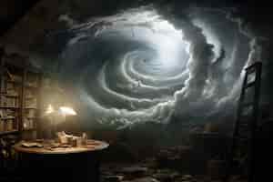 Foto grátis vista de nuvens escuras apocalípticas