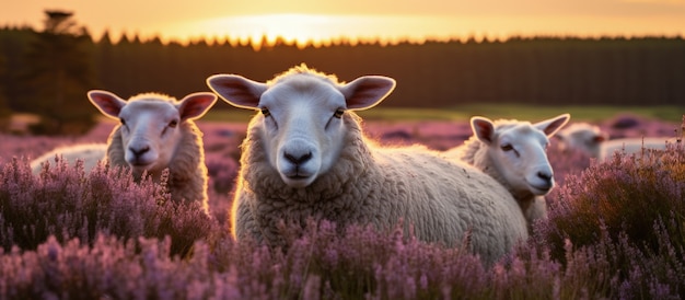 Foto grátis vista de ovelhas ao ar livre na natureza