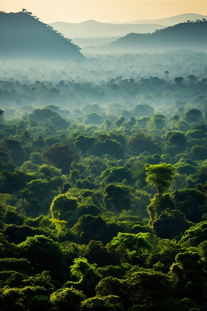 Foto grátis vista de paisagem natural com floresta