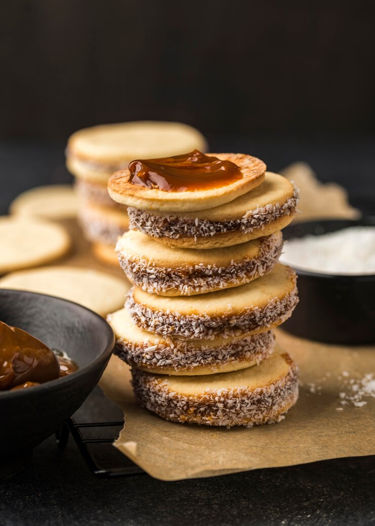 Foto grátis vista de perto de deliciosos alfajores