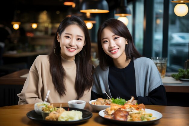 Foto grátis vista de pessoas que participam do jantar de reunião do ano novo chinês