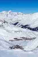 Foto grátis vista de tignes no inverno, frança.