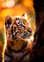 Foto grátis vista de tigre selvagem na natureza