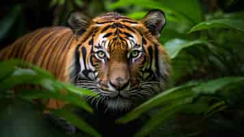 Foto grátis vista de tigre selvagem na natureza