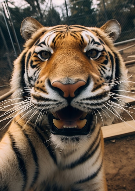 Foto grátis vista de tigre selvagem na natureza