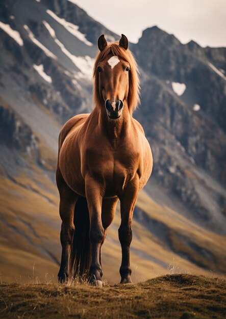 Foto grátis vista de um cavalo selvagem