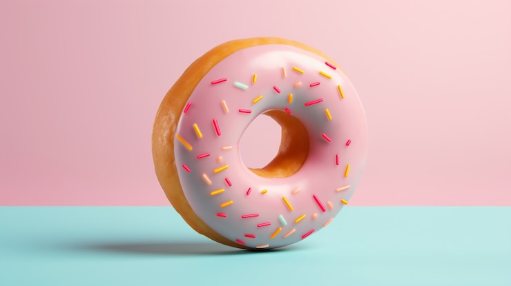 Foto grátis vista de um delicioso donut esmaltado