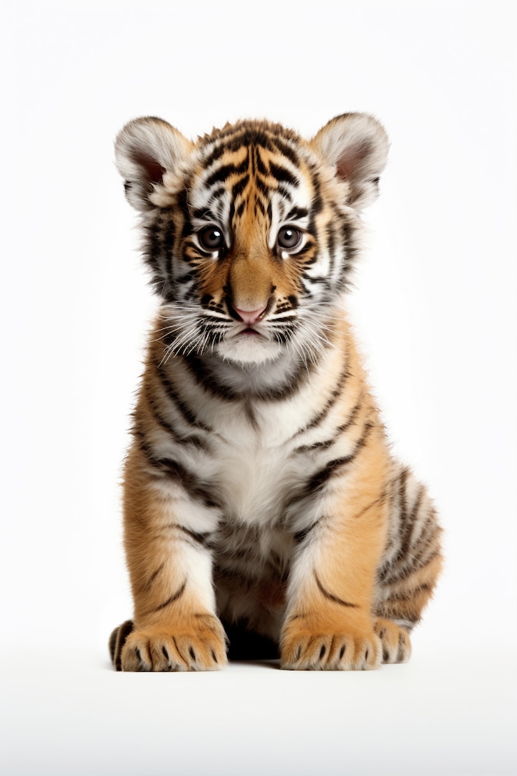 Foto grátis vista de um filhote de tigre selvagem