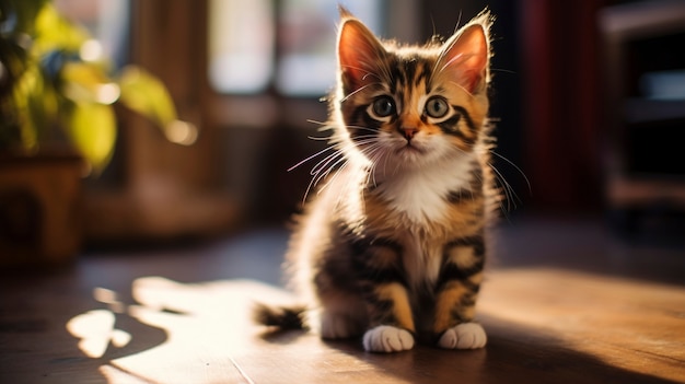 Foto grátis vista de um gatinho adorável